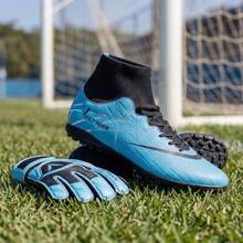Original Lightweight, Soft, Comfortable Sock-Style Soccer Cleats With A Grippy, Non-Slip Sole. - Xanh/Xã hội - Xem 3