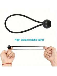 1pc/10pcs/20pcs Heavy Duty Nylon Elastic Rope With Metal Ball Buckle Hook - 55.34kg Tensile Strength, Waterproof Black Elastic Cord, Suitable For Tent Stakes, Camping Gear And Outdoor Equipment, Durable And Flexible Heavy Duty Rope, Back To School Tie - Black - View 6
