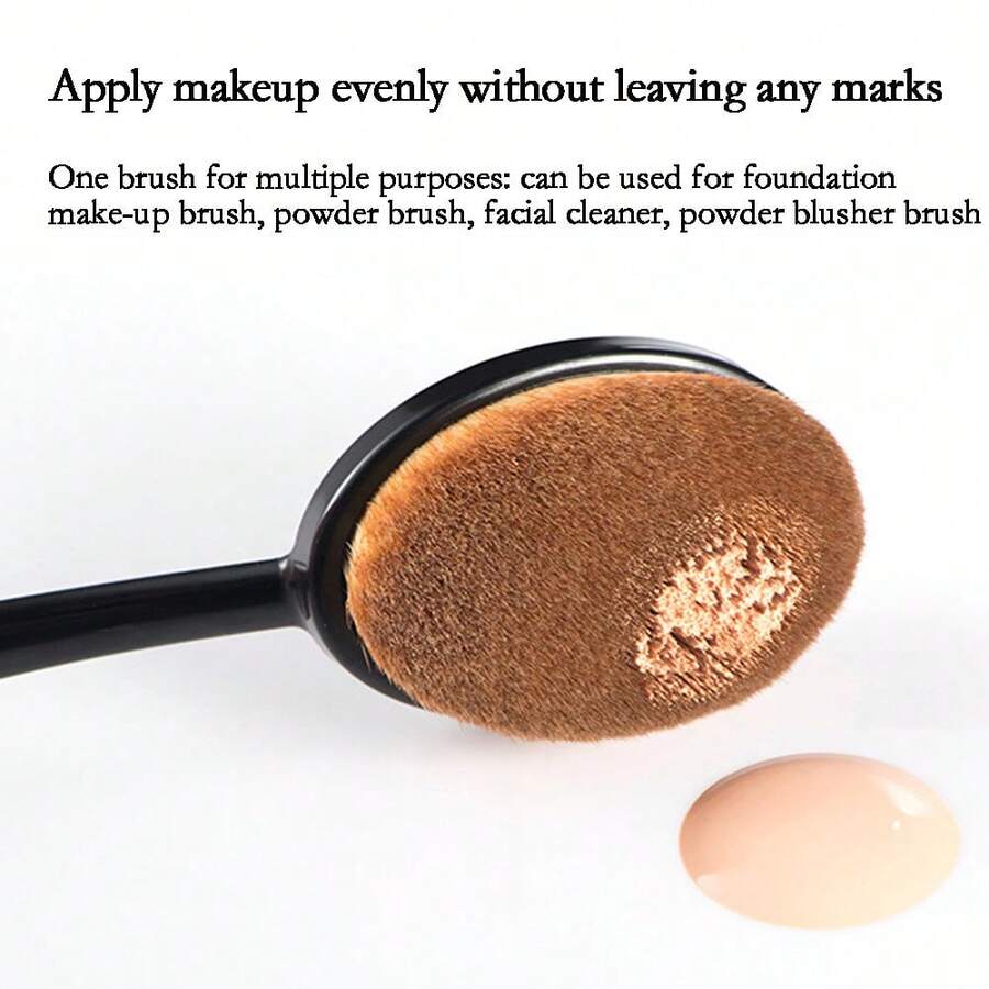Toothbrush-Shaped Foundation Brush, Blush Brush Recommended By Internet Celebrities, Suitable For Beginners, Seamless Concealer, BB Cream, And Liquid Foundation - Multicolor - View 1