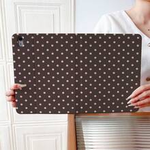 1 Pc Aesthetic Brown Pink Polka Dot Print Book Style Protective Tablet Case With Pen Slot, Multi-Angle Magnetic Stand Cover With Auto Sleep/Wake, Compatible With IPad PRO/AIR, Compatible With SAMSUNG,Compatible With XIAOMI Pad 5/6/20 - Multicolor - View 9