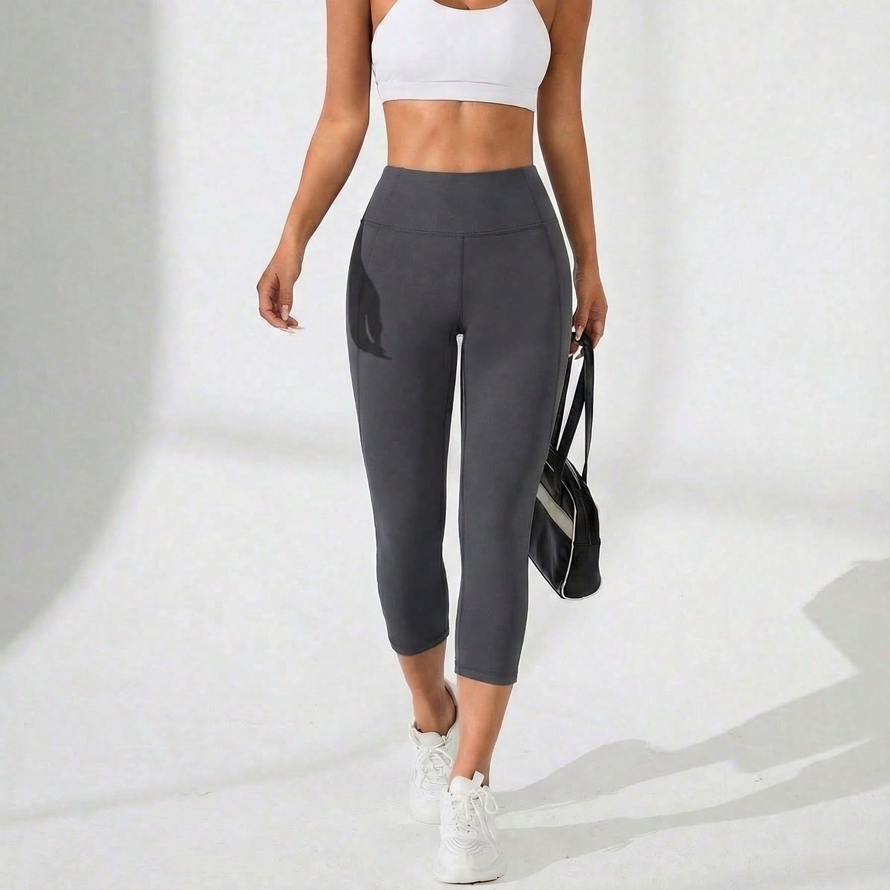 Nuevos pantalones de yoga de bolsillo con patchwork, mallas ajustadas para mujer para deportes