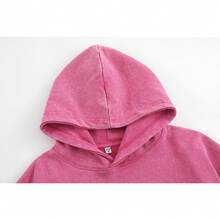 Men's Washed Distressed Pocket Hoodie Vintage Oversized Hoodie Acid Wash Cotton Pullover Hoodies For Streetwear Sweatshirts - Street Fashion - Hồng - Xem 4