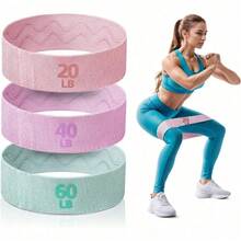 High Strength Polyester Resistance Bands - Multi-Level Elastic Fitness Bands, Suitable For Squats, Workouts And Various Sports - Portable And Space-Saving - 4 Resistance Levels, Customizable Training Intensity Based On Individual Needs. Applicable For Gym, Sports, Fitness, Home Workout, Pilates, Yoga, Etc. - Multicolor - View 6