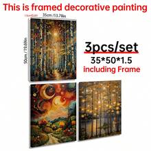 Bộ 3 tranh canvas phong cách Klimt hình trăng sao, tranh bầu trời đêm vàng, bộ 3 tranh bầu trời sao mộng mơ, tranh trang trí thanh lịch cho phòng khách. - Nhiều màu - Xem 16