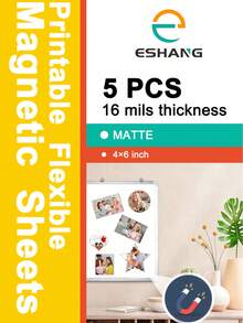 Printable Magnetic Sheets For Inkjet Printers, Matte White 16mil Thickness, Flexible Magnet Photo Paper For Refrigerator DIY Crafts - MATTE - View 7