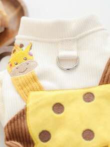 PETCIRCLE 1件宠物衣服，小型犬套装，长颈鹿背带裤（小型犬适用） - 彩色 - 查看 8