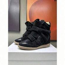 Nuove Scarpe Da Donna Alte 2026 Con Tacco Interno Rialzante, Sneakers Basse Casual In Tinta. Scarpe Alte Firmate Per Donna Per Tutte Le Stagioni, Scarpe Sportive Casual Aderenti, Versatili Scarpe Bianche Con Spessa Suola Nera. Rialzo Interno Del Tacco Di 7 Cm, Stivaletti Da Donna, Modelli Alti Per Taglie Petite. - 靜夜黑色 - 查看 4
