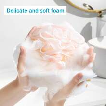 Scrubbing Towel, Bath Ball, Non Scattering Bath Flower,Women's Bath Ball, Scrubbing Magic Tool, Back Scrubbing Foam Net - 隨機顏色 - 查看 9