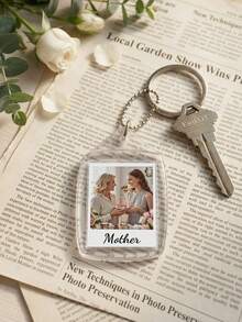 Llavero acrílico personalizado con foto y texto, llavero personalizado, regalo del Día de la Madre, regalo de cumpleaños, regalo de aniversario, regalo de pareja - Multicolor (Día de la Madre) - Ver 7