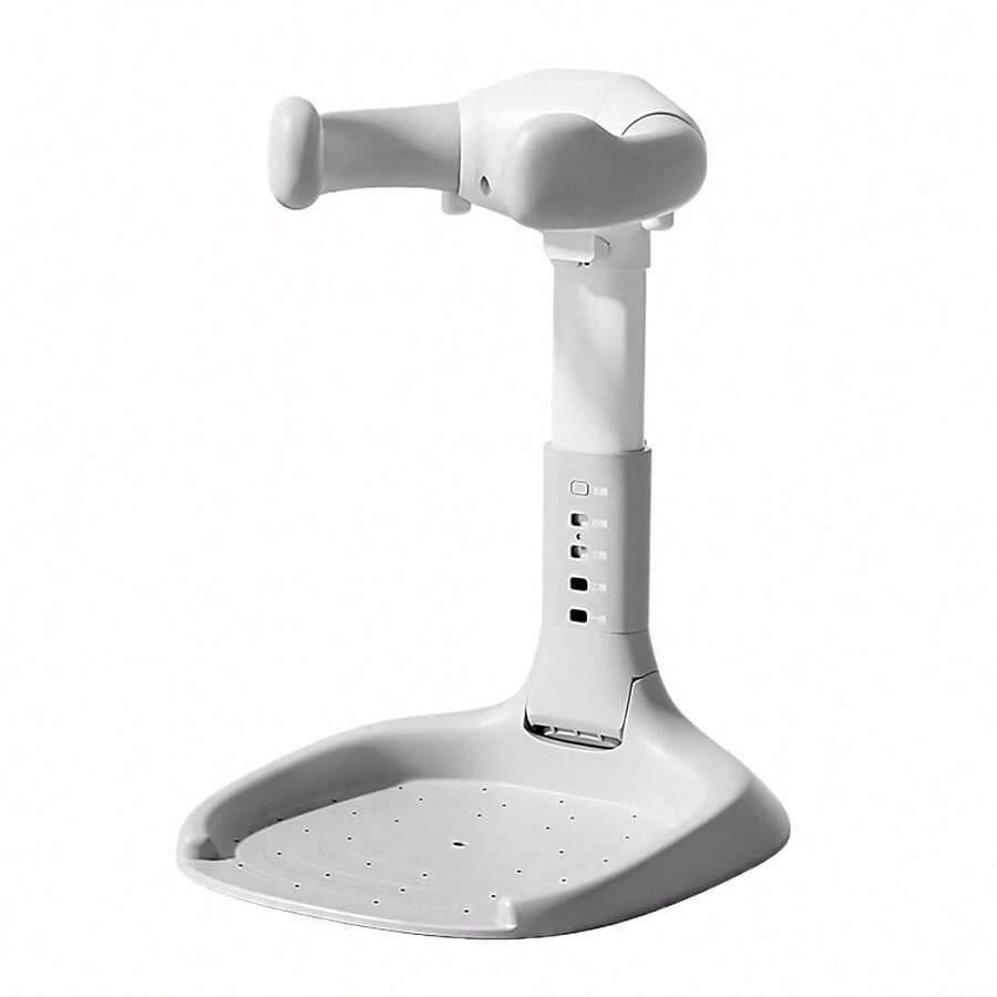 Ubravoo Baby Bath Stand, Baby Shower Standing Support With Adjustable Height And Armrest, Portable Bath Helper With Anti-Skip Base - White - View 1