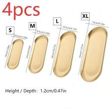 1/4 - Piece Gold Stainless Steel Multi - Purpose Tray. For Jewelry Storage & Food Serving, Ideal For Family Meals & Home Decoration - Gold - View 15