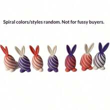 2026年新款畅销3D打印旋转兔子摆件，创意兔子家居装饰，生日、节日、情人节、收藏、复活节、手工活动、派对礼物、儿童派对礼物、趣味礼物、青少年创意礼物的完美之选 - 彩色 - 查看 7