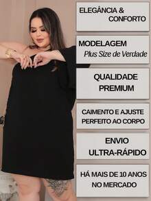 Plus Size Dress Elegant One Sleeve Mule Lame Chic Stylish For Party Nightclub Christmas And New Year - 黑色 - 查看 8