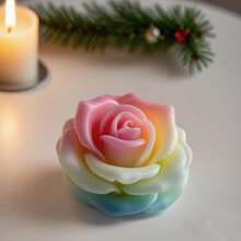 Rose Flower Silicone Mold, Candle, Incense, Plaster Silicone Mold - White - View 1