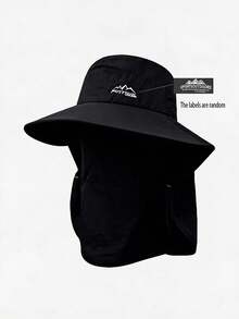 1pc Men's Breathable Mesh Bucket Hat, Summer Sun Protection Fishing Cap, Versatile Lightweight Outdoor Hiking Hat With Neck Cover - A - View 15