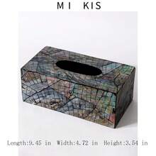 INS Style Light Luxury Natural Shell Decorative Tissue Box, Suitable For Living Room And Dining Room, Creative Desktop Storage - Multicolor - View 12