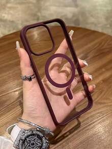 Ốp lưng điện thoại từ tính trong suốt, phù hợp với 17 Pro Max, 16, 15 inch. - Màu Đỏ Sâu - Xem 2