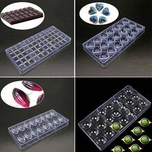 34pcs Chocolate Mold Set With 100pcs Chocolate Lollipop Sticks, Home Kitchen Chocolate Candy Baking Tools, Pastry Making Supplies - Clear - View 3