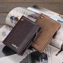 Baellerry Men's Short Vertical Zipper Coin Purse - Coffee - View 4