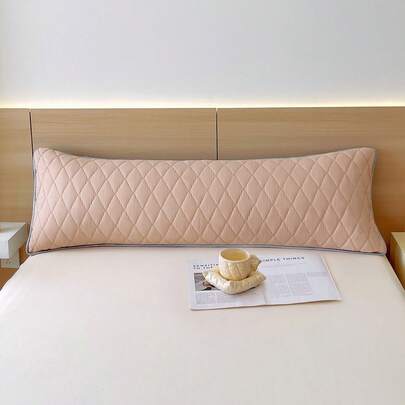 1 pieza Funda de almohada acolchada y suave para pan, de unicolor a cuadros y patrón de diamantes, cubierta extraíble, costuras gruesas, adecuada para sofá, cama individual, cama doble, dormitorio, toda la familia, hotel, decoración de habitación, lavable a máquina, para todas las estaciones