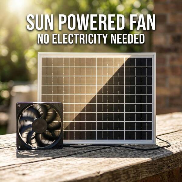 ZGZXSEXHZ 15W Portable Solar Panel With Fan Kit, Suitable For RV Travel, Self-Driving Tour, Outdoor Camping, Yard/Balcony Cooling, Pet House Ventilation, Tent Ventilation, Picnic & BBQ Cooling, Hiking & Fishing Rest, Farm Greenhouse Cooling, Power Bank Charging, Emergency Backup Power, Lightweight And Portable For Anytime, Anywhere Clean Air And Clean Energy
