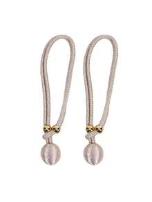2pcs Adjustable Premium French Style Ball Curtain Tie Backs, Convenient Drapery Tiebacks Decorative Curtain Holders - Multicolor - View 14