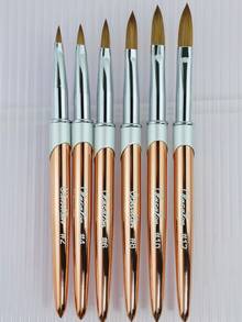 Cọ vẽ móng acrylic Olasalon 100% lông chồn nguyên chất, thích hợp cho việc tự làm móng tại nhà và salon, cán hợp kim nhôm mạ vàng. - Đồng - Xem 9