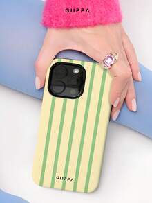 GIIPPA 这款米色底绿色条纹图案手机壳，适用于 17 Pro Max，也适用于 16 Pro Max、15 Pro Max、14 Pro Max。它是一款时尚有趣的韩版手机壳，兼容 11/12/13/14/15/16 Pro Max Plus。优雅的设计男女皆宜，是圣诞节、情人节、复活节、婚礼季和生日送给女友的理想礼物。 - 綠色 - 查看 5