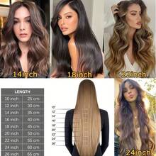 Tóc nối thẳng tự nhiên dành cho nữ, dạng băng dính P4-27, 20 miếng. - SP4/27 - Xem 11