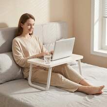 Multifunctional Computer Desk, Bed Desk, Slouchy Desk, Foldable Bedroom Desk, Suitable For Bed, Study, Laptop, Portable Foldable Office Desk, Suitable For Bedroom, Living Room, Outdoor Use, Available In Fixed And Adjustable Height Versions. - Multicolor - View 9