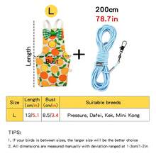 1pc Flight Leash + 1pc Bird Outfit, Ultra-Light Bird Leash Set, Fashionable Cute Cartoon Bird Diaper Pants Clothes, No Foot Damage, Dedicated Bird Walking Flight Leash, Diaper Flight Suit, Suitable For Bird Outdoor Dressing And Flight Use - View 10