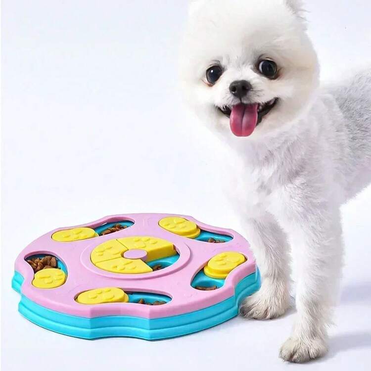 Dog Puzzle Toys Slow Feeder Interactive Increase Puppy IQ Food Dispenser Slowly Eating NonSlip Bowl Pet Cat Dogs Training Game - B-Red - 查看 10
