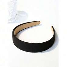 4pcs/1pc Vintage Soft Sponge Headband, Solid White And Brown Color, Elegant High-End Fashion Hair Accessories, Suitable For Daily Wear, Washing Face, Showering, Matching Outfits, For Women, Hair Band, Hair Hoop, Autumn ,Hairband For Women - 黑色 1 件 - 查看 9