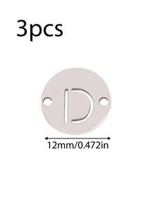 3个/套 字母连接吊坠 不锈钢 A-Z 字母吊坠 18K PVD 镀层 DIY 耳环 手链 首饰制作 - 吊墜 - 查看 49