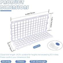 12 Pcs Under Couch Blocker For Bed Adjustable Furniture Plastic Under Bed Blocker With 30 Ties White Couch Barriers For Dogs Pets Cats (Style3),44285995 - B - Xem 2