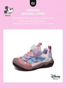 Authorized Collaboration With Mickey Mouse | A Pair Of Disney Children's Sneakers, Suitable For Daily, Festival, Sports, And Outdoor Wear. It Fits The Foot Comfortably, Is Anti-Slip, Wear-Resistant, And Breathable (Boys' Sneakers, Boys' Board Shoes, Children's Sneakers, Girls' Sneakers, Girls' Board Shoes) - Pink - View 3