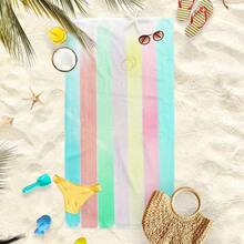 1pc Colorful Striped Summer Beach Towel: Ideal Choice For Beach And Pool Fun - 2 - View 4