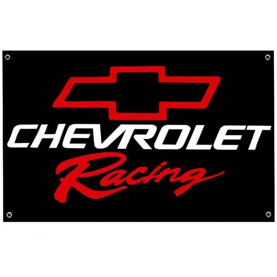 Chevrolet Racing Chevy 3x5ft Flag Tapestry For Wall Hanging College Dorm Room Wall Outdoor Decor Banner Teenager - Multicolor - View 1