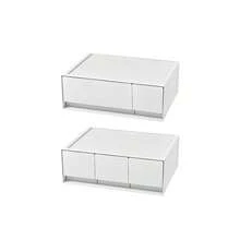 1-3pcs Multi-Layer Stackable Plastic Storage Box, Suitable For Room, Living Room, Bathroom, Dorm, Drawer, Customizable Jewelry Display Box - White - View 13