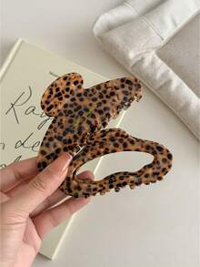 Kẹp tóc càng cua bằng nhựa acetate in họa tiết da báo thanh lịch, cỡ trung bình, phụ kiện tóc thời trang cho kỳ nghỉ hè, đi biển, du lịch. - Nhiều màu - Xem 4
