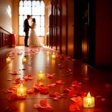 3/7/12pcs Crystal Appearance Flameless LED Candles, Flameless Candles, Battery Operated LED Tea Lights Suitable For Weddings, Holiday Parties, Centerpieces, Home Decor, Halloween, Christmas, Valentine's Day - Crystal Candle Light - View 12