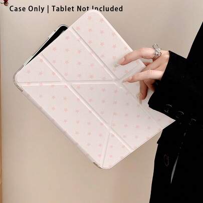 彩色亚克力水晶平板电脑保护套，带支架，兼容三星 A9/A9+/S9/S9FE/A11/A11+/S11/S10 FE/S10 FE+/S10 Lite、苹果 A16 2025/Air 11/13、SE 11、荣耀、Matepad SE 11 等热门机型。星形图案，可折叠防弯折，硅胶加固边角，自动唤醒/睡眠功能，内置笔槽，多角度可折叠支架——完美日常保护，节日送礼佳品。