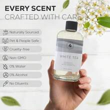 Aroma Country White Tea Diffuser Oil - Luxury Essential Oils for Diffuser Refill and Air Freshener Room Spray Long-Lasting Natural Home Fragrance and Hotel Scent for Diffusers and Machines 8.5 Fl Oz - Té blanco - Ver 5
