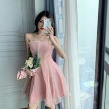 Women Midi Dresses - 粉紅色 [無彈性] - 查看 7