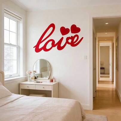 1件婚礼房间装饰，订婚丝带，纸质横幅，无纺布心形/爱心横幅，“我们要结婚了！”