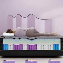 12/14 Inch Gel Memory Foam Mattress Hybrid Pocket Spring Twin Full Queen King Bed Mattress In A Box, Euro Top Medium Firm For Back & Lumbar Support, Individual Pocket Spring Bed For Motion Isolation & Fiberglass Free - 黑色 - 查看 4