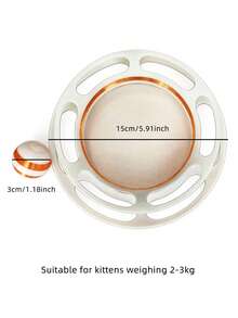 Cat Interactive Turntable Track Toy, White & Orange Striped Rolling Ball, No Power/Glue Needed, Cat Teaser To Stimulate Chasing Instincts - Multicolor - View 2