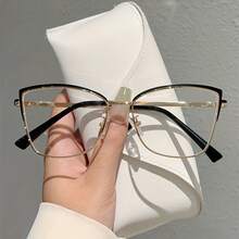 A Pair Of Women's New Full-Frame Butterfly-Shaped Glasses, Exquisite And Light Luxury Metal Frames, Retro And Simple White Glasses,  And Fashionable Eyewear Suitable For Daily And Party Wear - 白色 - 查看 8