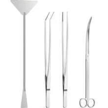 4Pcs Aquascaping Tools Aquascape Kit Long And Strong Aquarium Tweezers Scissors Algae Scraper Aquarium Plant Tools Fish Tank Plant Trimming Kit - 銀 - 查看 2