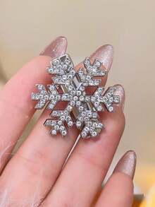 2/6/10/20 pièces Accessoires pour cheveux pour femmes, pinces à cheveux avec perles en forme de flocon de neige argenté, petites pinces avec strass, pinces à cheveux en alligator, pinces pour les franges, coiffures douces et élégantes, convenant pour un usage quotidien et comme coiffure de flocon de neige pour Noël, l'été, les vacances et les voyages - Argent - Voir 18